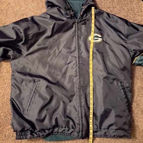 NFL Vintage Green Bay Packers Pro Player reversible Puffer/Fleece Coat - Picture 5 of 11